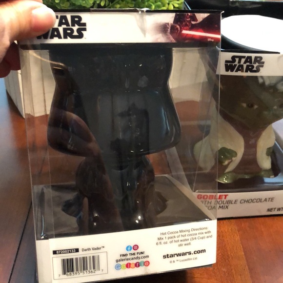 Star Wars Ceramic Goblet with Chocolate Fudge Cocoa Mix - Yoda& Darth Varder - Picture 7 of 9